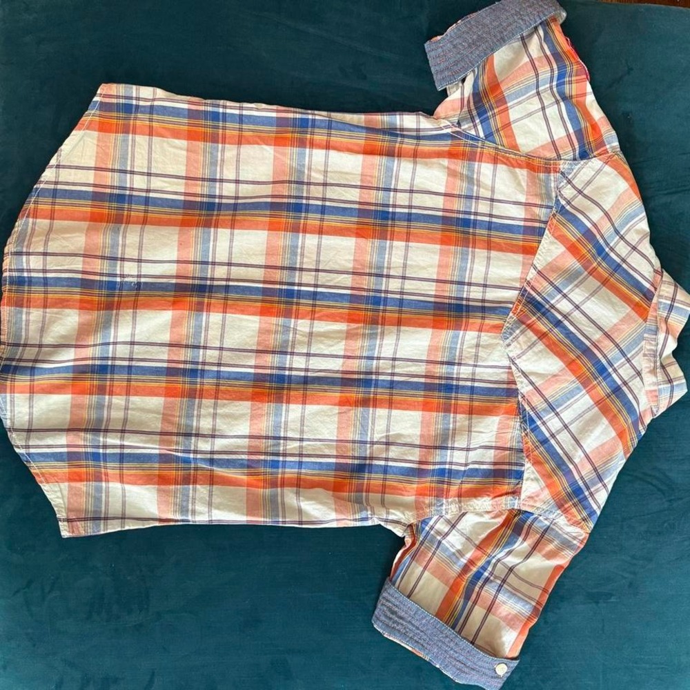 Rolling Paper Brand Plaid Workwear‎ Button-Up Shirt Y2K Retro Western - Picture 5 of 8